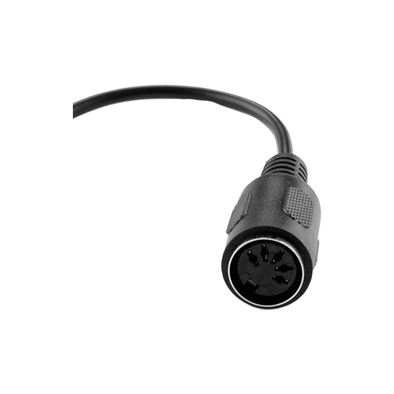 Adaptateur midi jack, adaptateur jack 3,5 mm vers prise DIN 5 broches Adaptateur midi jack, adaptateur jack 3,5 mm vers prise DIN 5 broches, vue de trois quarts