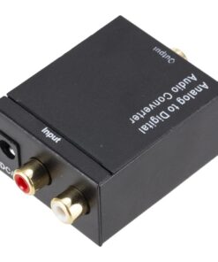 Adaptateur optique RCA, du son analogique vers le numérique, vue de trois quarts
