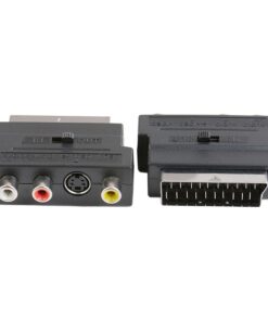 Adaptateur péritel RCA et S-Vidéo avec sélecteur entrée ou sortie, vue principale