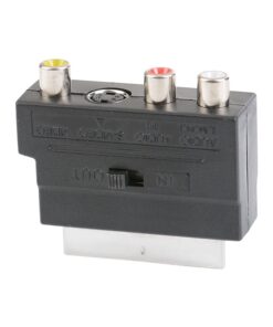 Adaptateur péritel RCA et S-Vidéo avec sélecteur entrée ou sortie, detail