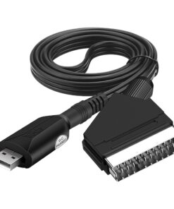 Adaptateur péritel USB de capture vidéo, câble d'un mètre, vue de trois quarts