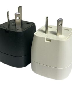 Adaptateur prise Australie type I en cube, pour fiche européenne, vue de face