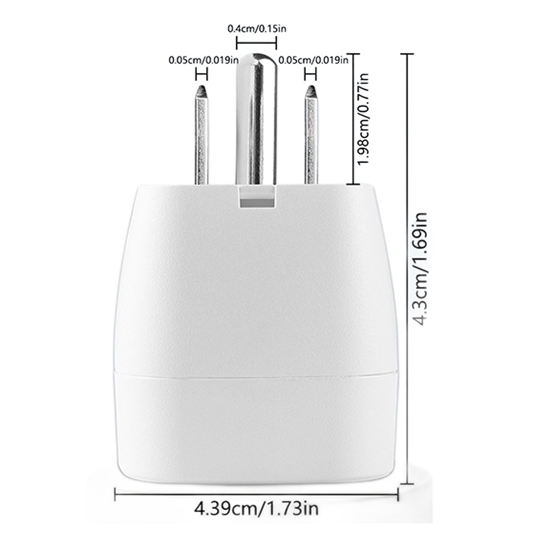 Adaptateur prise Australie type I en cube, pour fiche européenne Adaptateur prise Australie type I en cube, pour fiche européenne, vue arriere