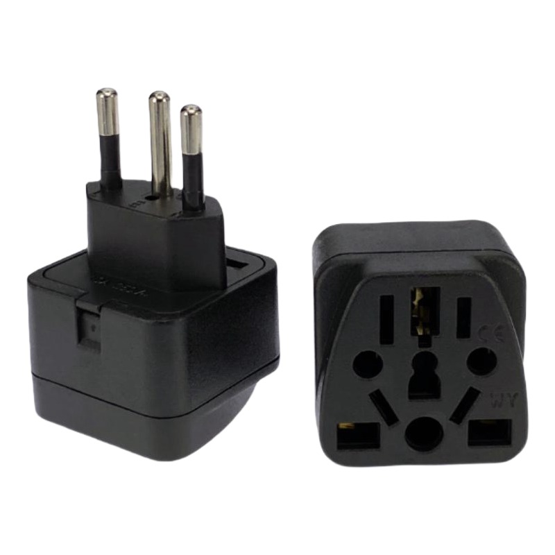 Adaptateur prise Brésil type N à entrée universelle, lot de trois Adaptateur prise Brésil type N à entrée universelle, lot de trois, vue principale