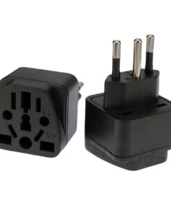 Adaptateur prise Brésil type N à entrée universelle, lot de trois, vue de face
