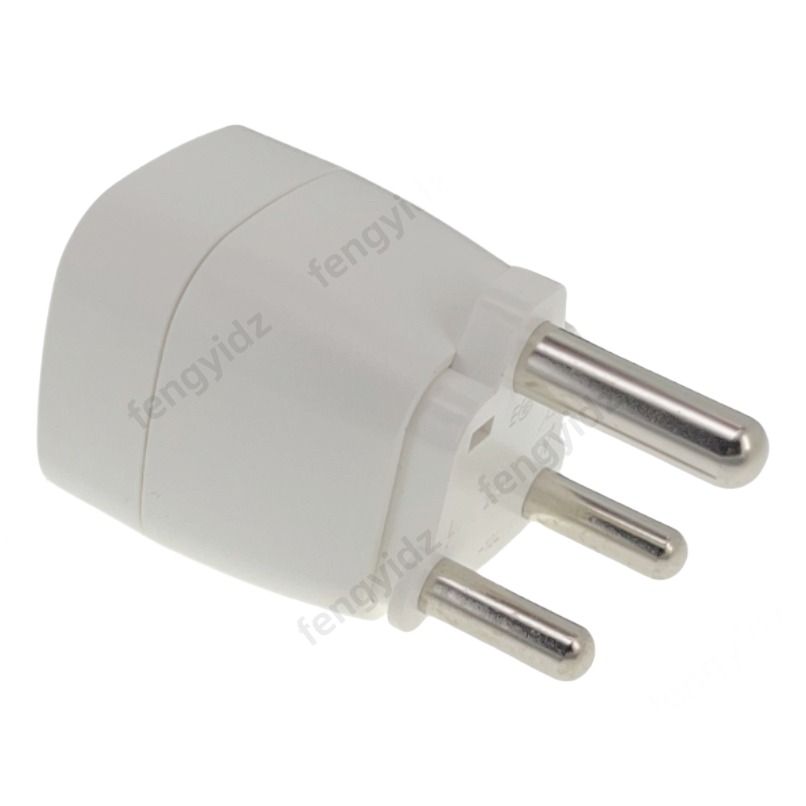 Adaptateur prise Inde type M pour fiche européenne, Afrique du Sud Adaptateur prise Inde type M pour fiche européenne, Afrique du Sud, vue arriere