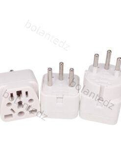 Adaptateur prise Israël compatible fiche anglaise, européenne, vue de trois quarts