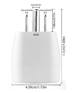 Adaptateur prise Mexique type A en cube, pour fiche européenne, vue de face
