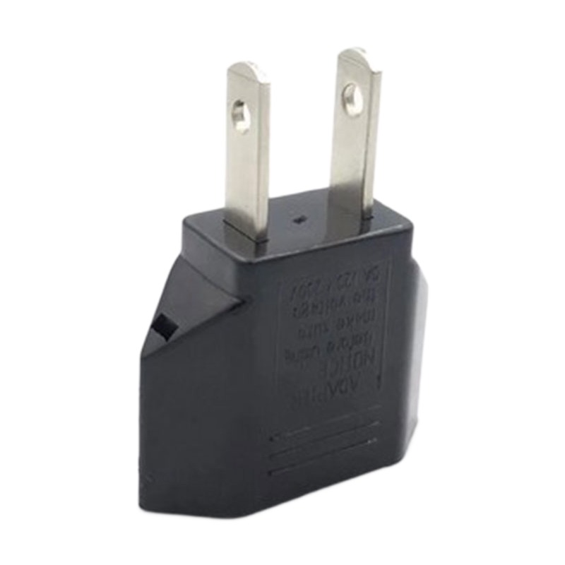 Adaptateur prise Mexique type A, fiche plate pour appareil européen Adaptateur prise Mexique type A, fiche plate pour appareil européen, vue de trois quarts
