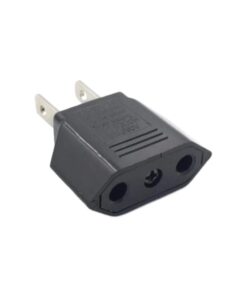 Adaptateur prise Mexique type A, fiche plate pour appareil européen, vue de face