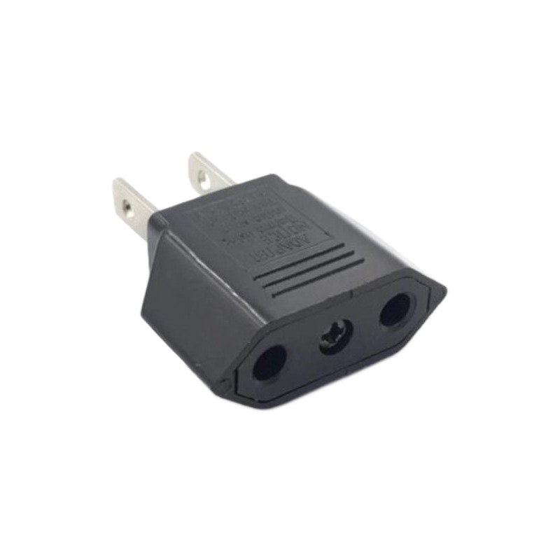 Adaptateur prise Mexique type A, fiche plate pour appareil européen Adaptateur prise Mexique type A, fiche plate pour appareil européen, vue de face