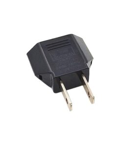 Adaptateur prise Mexique type A, fiche plate pour appareil européen, detail