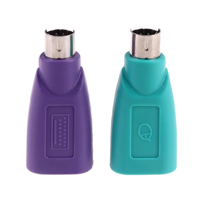 Adaptateur PS2 mâle vers prise USB femelle, violet ou vert Adaptateur PS2 mâle vers prise USB femelle, violet ou vert, vue principale
