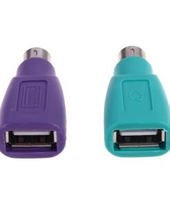 Adaptateur PS2 mâle vers prise USB femelle, violet ou vert, detail