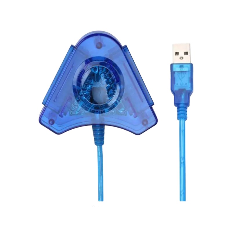 Adaptateur PS2 USB double pour deux manettes sur PC Adaptateur PS2 USB double pour deux manettes sur PC, vue principale