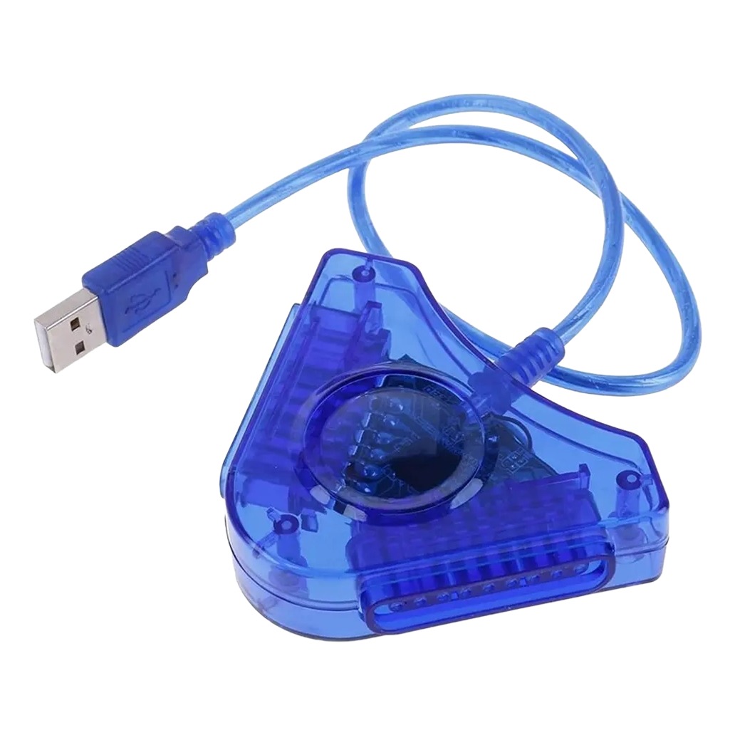 Adaptateur PS2 USB double pour deux manettes sur PC Adaptateur PS2 USB double pour deux manettes sur PC, detail