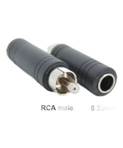 Adaptateur RCA mâle jack femelle, prise 6,35 mm ou 3,5 mm stéréo, detail