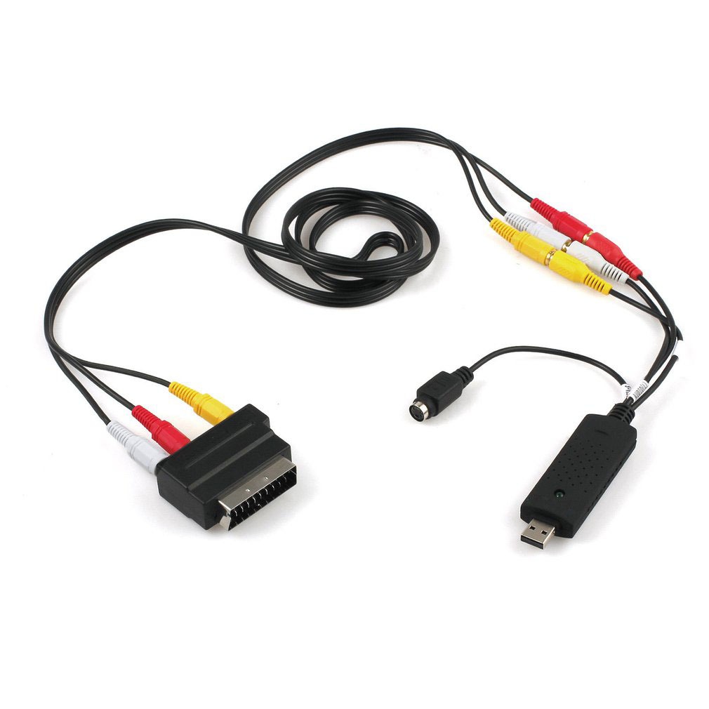 Adaptateur RCA USB de capture vidéo, kit complet avec prise péritel Adaptateur RCA USB de capture vidéo, kit complet avec prise péritel, vue arriere
