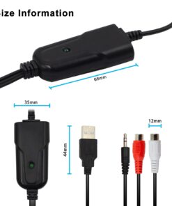 Adaptateur RCA USB pour numériser cassettes et minidisques, detail