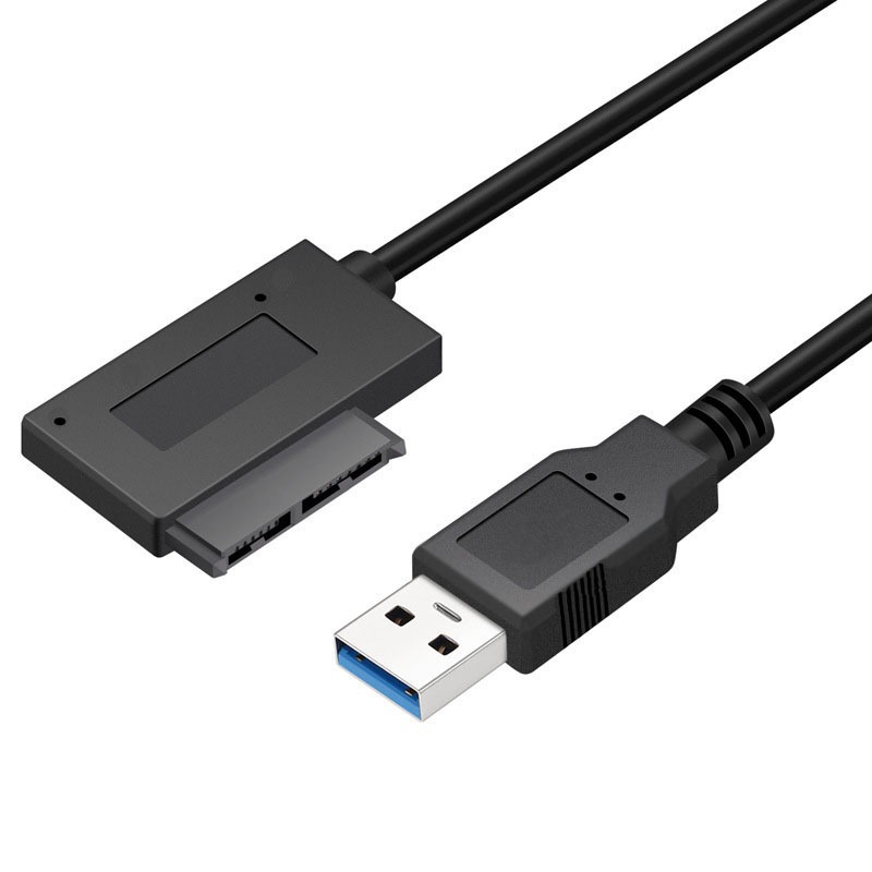 Adaptateur SATA slim 13 broches vers USB pour lecteur optique Adaptateur SATA slim 13 broches vers USB pour lecteur optique, vue principale