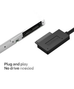 Adaptateur SATA slim 13 broches vers USB pour lecteur optique, vue de face
