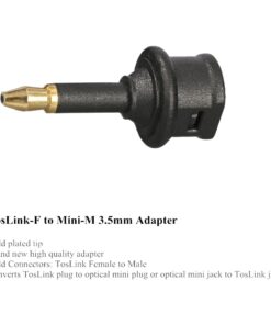 Adaptateur Toslink mini jack, prise optique carrée vers fiche 3,5 mm, detail