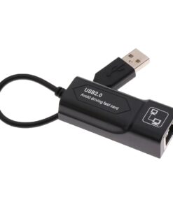 Adaptateur USB Ethernet 100 Mbit/s en USB 2.0, boîtier noir compact, vue principale