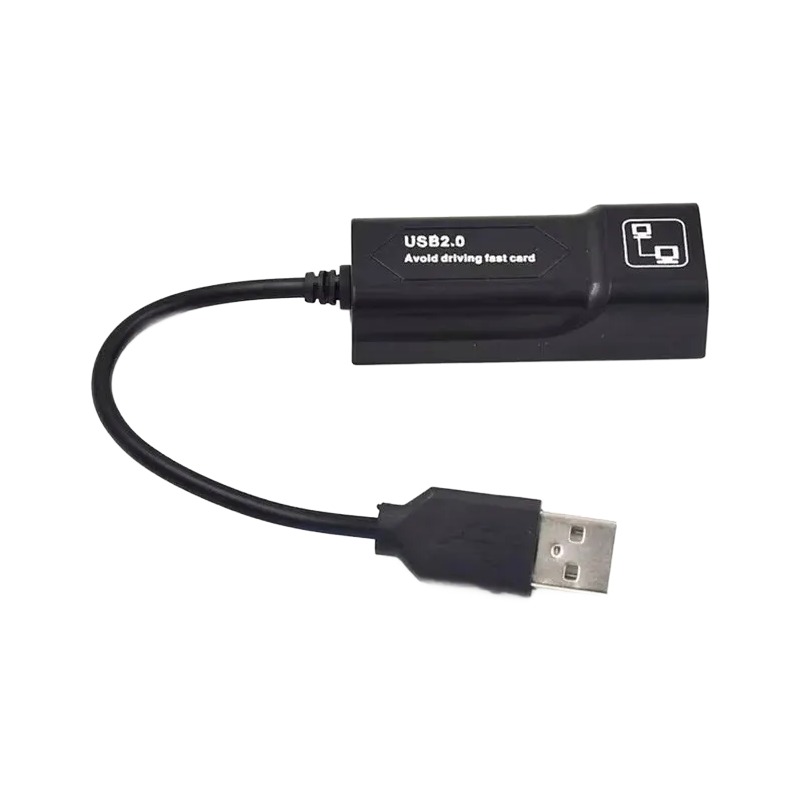 Adaptateur USB Ethernet 100 Mbit/s en USB 2.0, boîtier noir compact Adaptateur USB Ethernet 100 Mbit/s en USB 2.0, boîtier noir compact, detail
