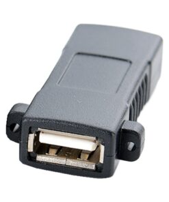 Adaptateur USB femelle femelle à visser, raccord USB 2.0 ou USB 3.0, vue de face