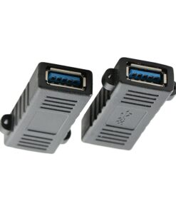 Adaptateur USB femelle femelle à visser, raccord USB 2.0 ou USB 3.0, vue arriere