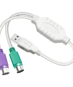 Adaptateur USB PS2, câble USB vers deux prises PS/2 clavier et souris, vue principale