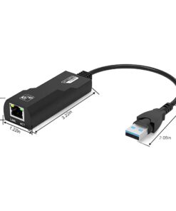 Adaptateur USB RJ45 gigabit en USB 3.0, version 1000 ou 100 Mbit/s, vue de face