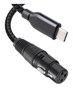 Adaptateur USB vers XLR femelle à fiche USB-C, câble tressé de 2 ou 3 m, vue principale