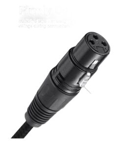 Adaptateur USB vers XLR femelle à fiche USB-C, câble tressé de 2 ou 3 m, vue de face