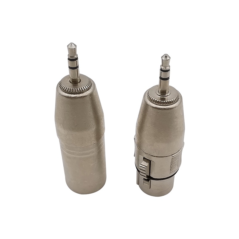 Adaptateur XLR jack 3.5 mm stéréo, fiche XLR mâle ou femelle Adaptateur XLR jack 3.5 mm stéréo, fiche XLR mâle ou femelle, detail