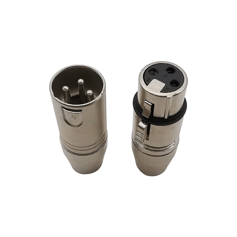 Adaptateur XLR jack 3.5 mm stéréo, fiche XLR mâle ou femelle Adaptateur XLR jack 3.5 mm stéréo, fiche XLR mâle ou femelle, vue arriere