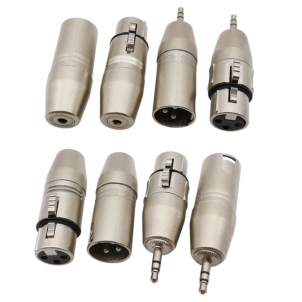 Adaptateur XLR jack 3.5 mm stéréo, fiche XLR mâle ou femelle Adaptateur XLR jack 3.5 mm stéréo, fiche XLR mâle ou femelle, vue de profil