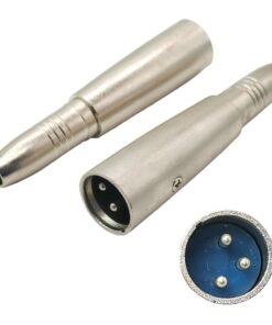 Adaptateur XLR jack 6,35 mm en métal, huit combinaisons mâle et femelle, vue de face