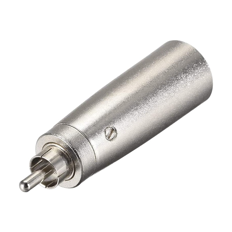 Adaptateur XLR RCA en métal, XLR mâle ou femelle vers fiche RCA mâle Adaptateur XLR RCA en métal, XLR mâle ou femelle vers fiche RCA mâle, vue principale