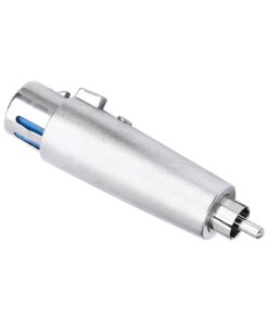 Adaptateur XLR RCA en métal, XLR mâle ou femelle vers fiche RCA mâle, vue de trois quarts