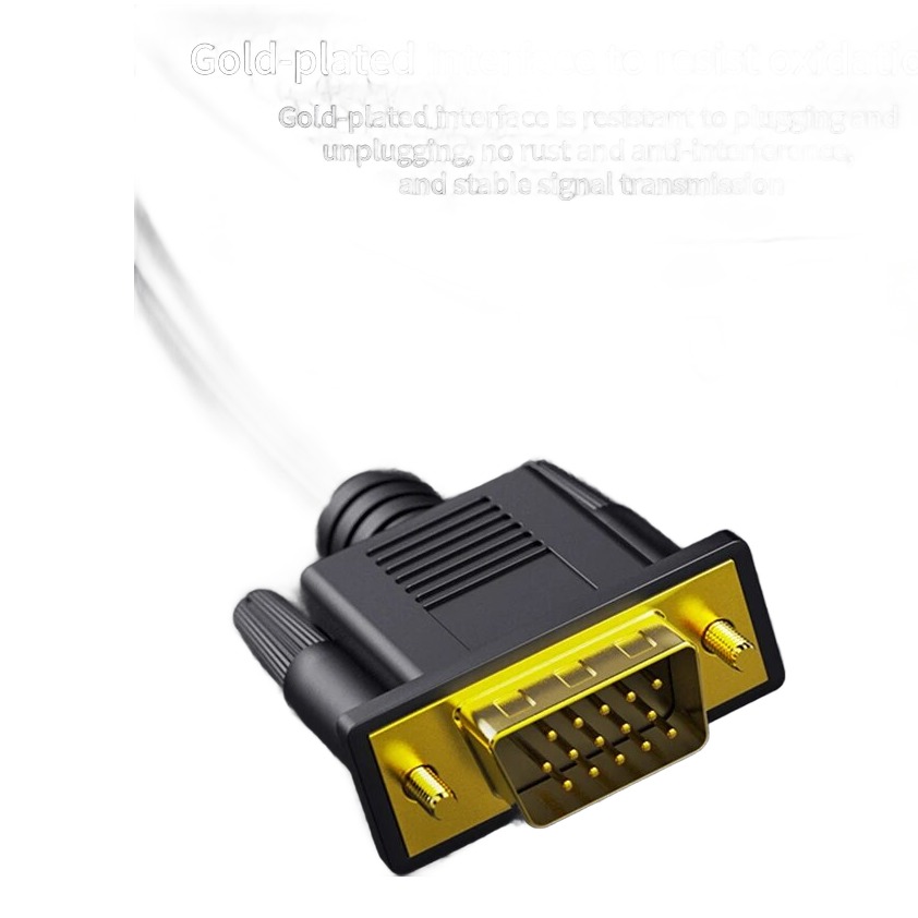Câble DisplayPort VGA de 1,8 m, fiches mâles et blindage, 1080p Câble DisplayPort VGA de 1,8 m, fiches mâles et blindage, 1080p, vue de trois quarts