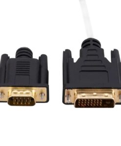 Câble DVI VGA de 2 m, fiche DVI-I 24+5 mâle vers VGA mâle, vue principale