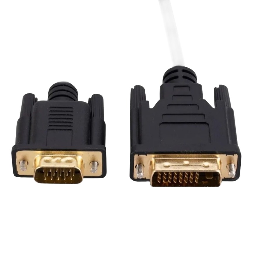Câble DVI VGA de 2 m, fiche DVI-I 24+5 mâle vers VGA mâle Câble DVI VGA de 2 m, fiche DVI-I 24+5 mâle vers VGA mâle, vue principale