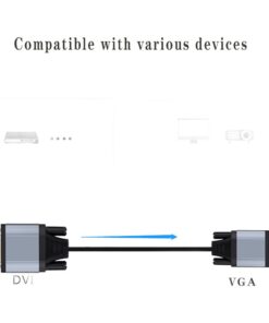 Câble DVI VGA pour sortie DVI-D 24+1, convertisseur en câble de 1,5 à 3, vue de face