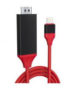 Câble Lightning HDMI rouge de 2 m pour projecteur et moniteur, image, vue principale