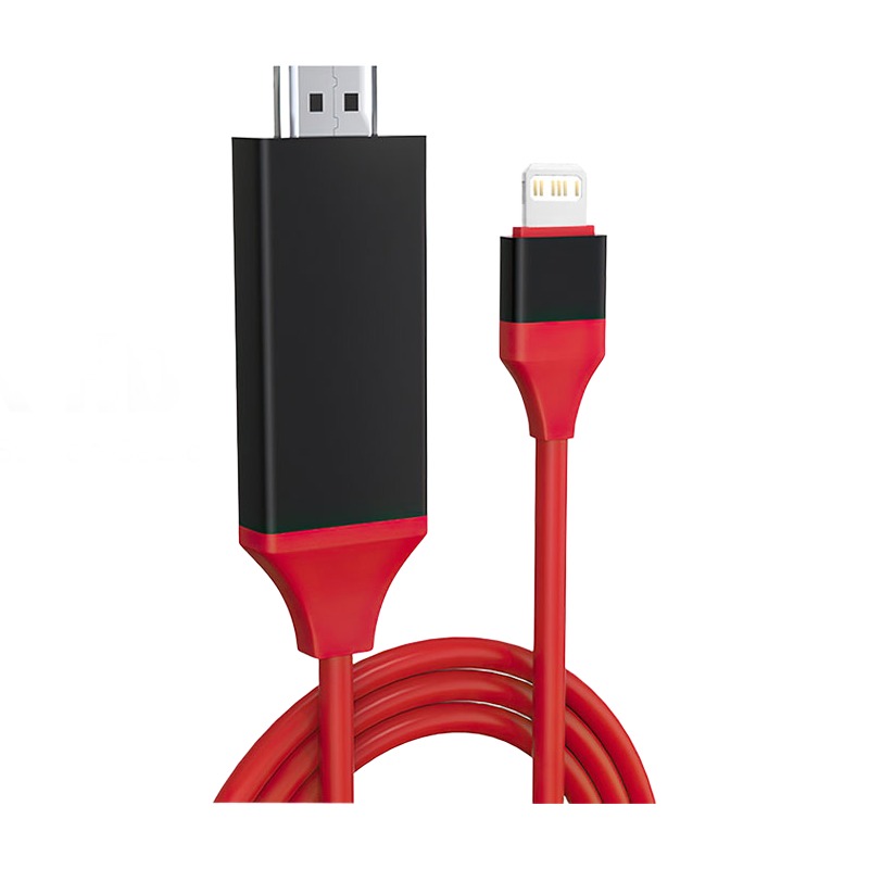 Câble Lightning HDMI rouge de 2 m pour projecteur et moniteur, image Câble Lightning HDMI rouge de 2 m pour projecteur et moniteur, image, vue principale