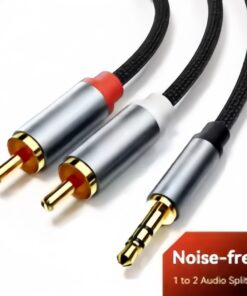 Câble RCA jack 3.5 mm mâle vers deux RCA mâles, de 0,5 à 3 m, vue principale