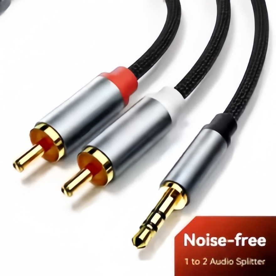 Câble RCA jack 3.5 mm mâle vers deux RCA mâles, de 0,5 à 3 m Câble RCA jack 3.5 mm mâle vers deux RCA mâles, de 0,5 à 3 m, vue principale