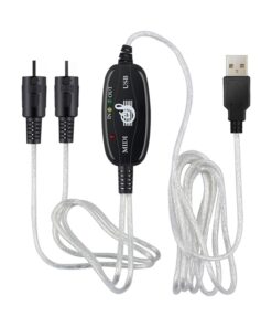 Câble USB midi, câble USB pour clavier, deux fiches DIN 5 broches IN, vue principale