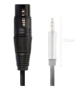 Câble XLR jack 3.5 mm mâle vers XLR femelle, gaine tressée de 1 à 5 m, detail